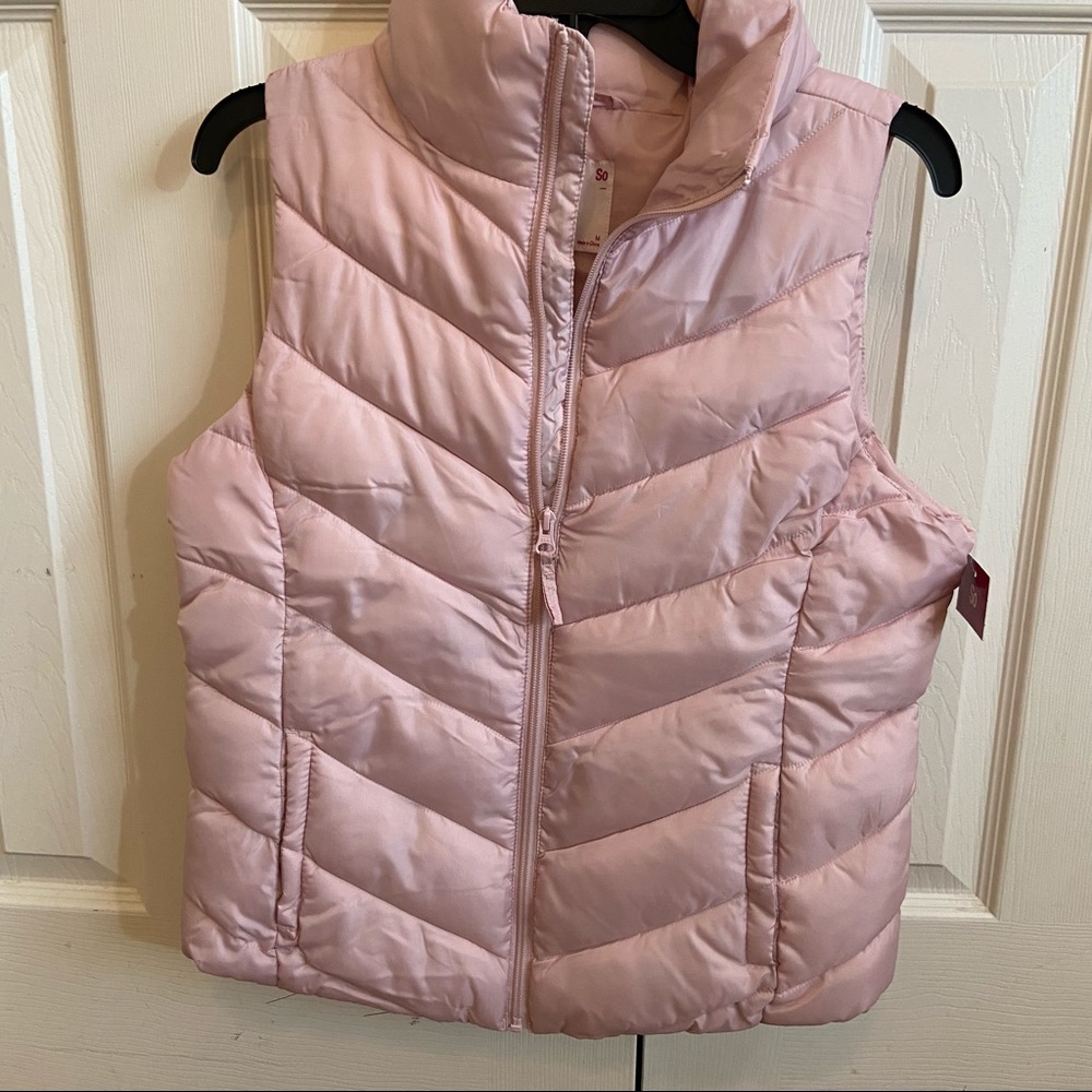 Pink puffer vest
